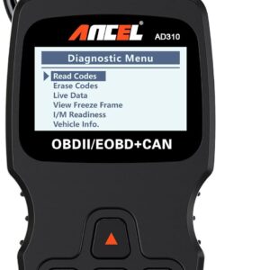 ANCEL AD310 Classic Enhanced Universal OBD II Scanner Car Engine Fault Code Reader CAN Diagnostic Tool for All OBD2 Vehicles Since 1996 & Newer (Black)