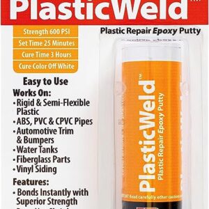 J-B Weld 8237 Plastic Weld Repair Epoxy Putty – 2 oz.