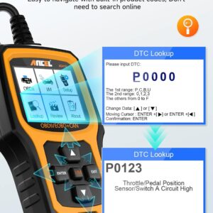 ANCEL AD410 Classic Enhanced Universal OBD II Scanner Car Engine Fault Code Reader CAN Diagnostic Tool for All OBD2 Vehicles Since 1996 & Newer (Black) (Copy)