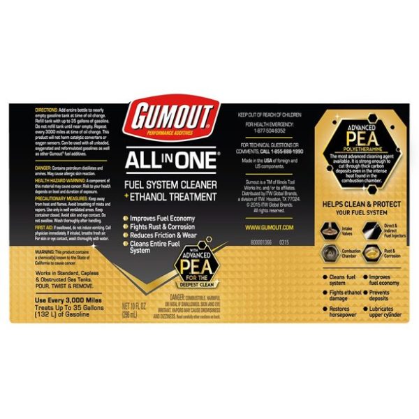 Gumout All-In-One Complete Fuel System Cleaner 10 oz