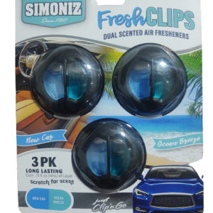 Simoniz Dual Scented Car Air Freshener (New Car & Ocean Breeze)