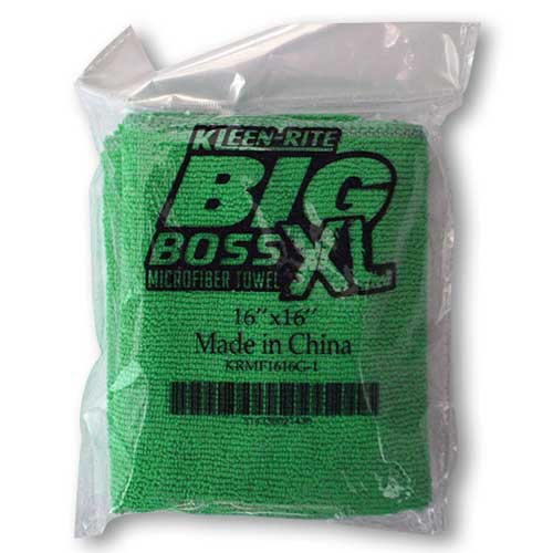 Kleen-Rite Big Microfiber Towel Green (16 X 16)