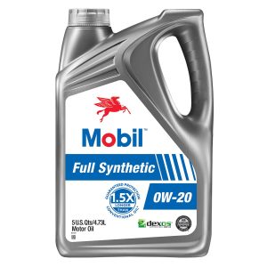 0W-20 Mobil Full Synthetic Motor Oil – 5 Quarts
