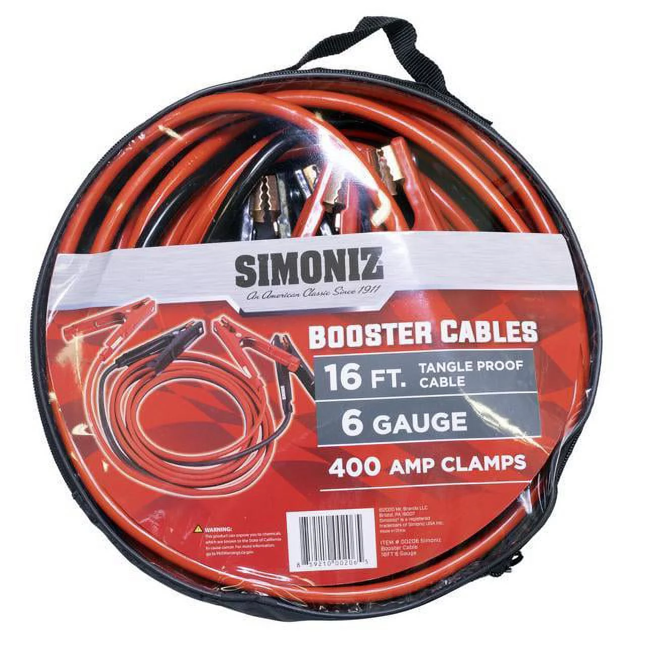 Booster Cable 16Ft 6 Gauge by Simoniz