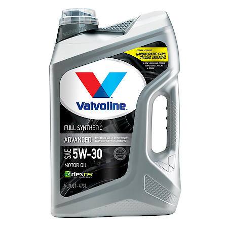 5W-30 Valvoline Advanced Full Synthetic Motor Oil, 5 Quarts