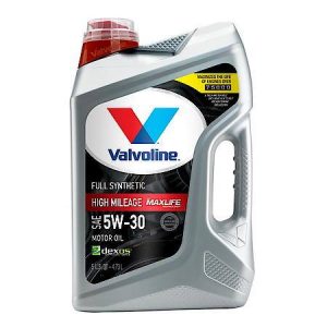 5W-30 Valvoline Full Synthetic High Mileage Motor Oil, 5 Quart