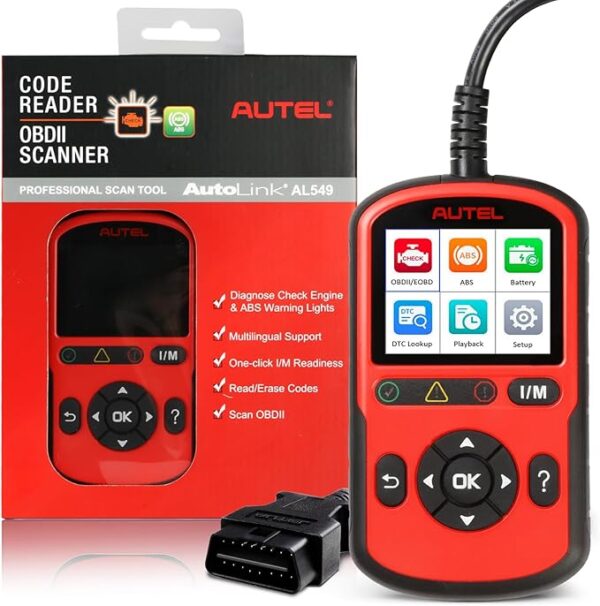 Autolink AL549 OBD2 Check Engine Scanner Code Reader, ABS Diagnostic Tool, Universal Car Battery & Alternator Test By Autel