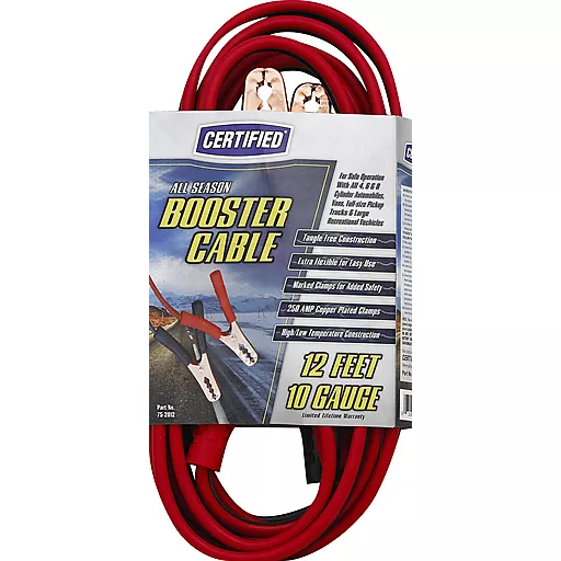 Booster Cable 12 Foot 4 Gauge by Certified