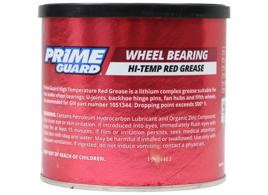 High Temp Wheel Bearing Red Grease by Prime Guard – 64oz / 4Lb