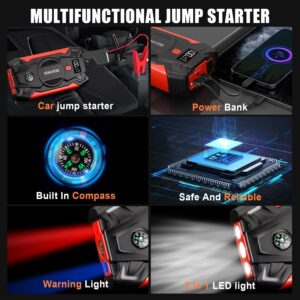 High Power 3000A Portable Car Battery Jump Starter