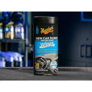 Meguiar’s New Car Scent Protectant Wipes, G4200, 30 Count