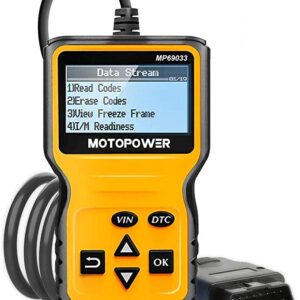 Motopower Car OBD2 Scanner Code Reader Engine Fault Code Reader Scanner CAN Diagnostic Scan Tool for All OBD II Protocol Cars