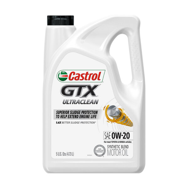 0w-20 Castrol GTX Ultraclean Motor Oil 5L