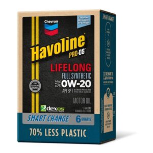 0W-20 Havoline Full Synthetic Motor Oil – 6 Quarts Smart Box