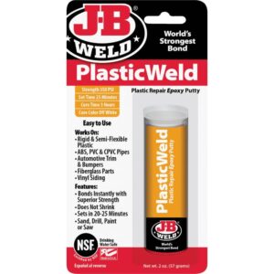 J-B Weld 8237 Plastic Weld Repair Epoxy Putty – 2 oz.