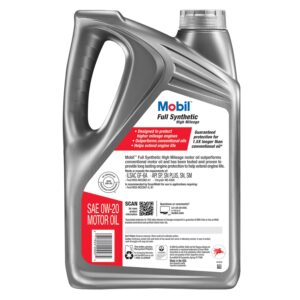 0W-20 Mobil Full Synthetic Motor Oil – 5 Quarts