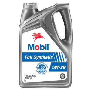 5W-20 Mobil Full Synthetic Motor Oil – 5 Quarts