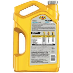 0W-20 Pennzoil Platinum Full Synthetic Motor Oil, 5-Quart