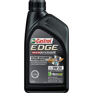 0W-20 Castrol Edge High mileage Motor Oil 1L