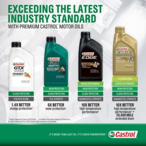 5w-20 Castrol GTX High Mileage Synthetic Blend Motor Oil 5L